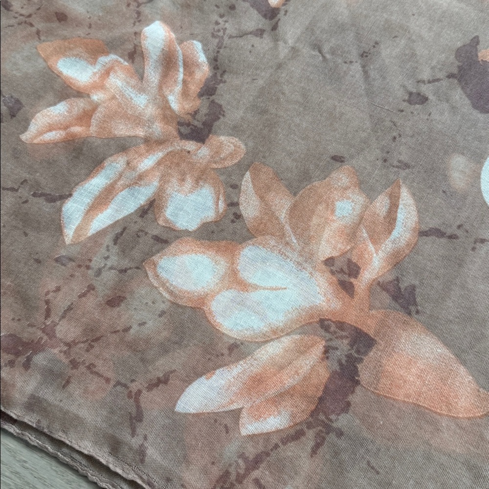 Muted Floral Viscose Scarf - Picture 6 of 7